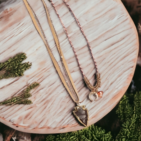 🆕️ Indian 🫶 Carnelian Brown Agate Artisanal Layered Necklace - Picture 6 of 8